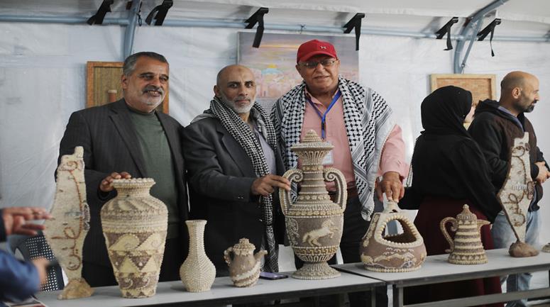 افتتاح معرض "التراث والأسير" في نقابة الصحفيين بغزة إحياءً ليوم الأسير الفلسطيني